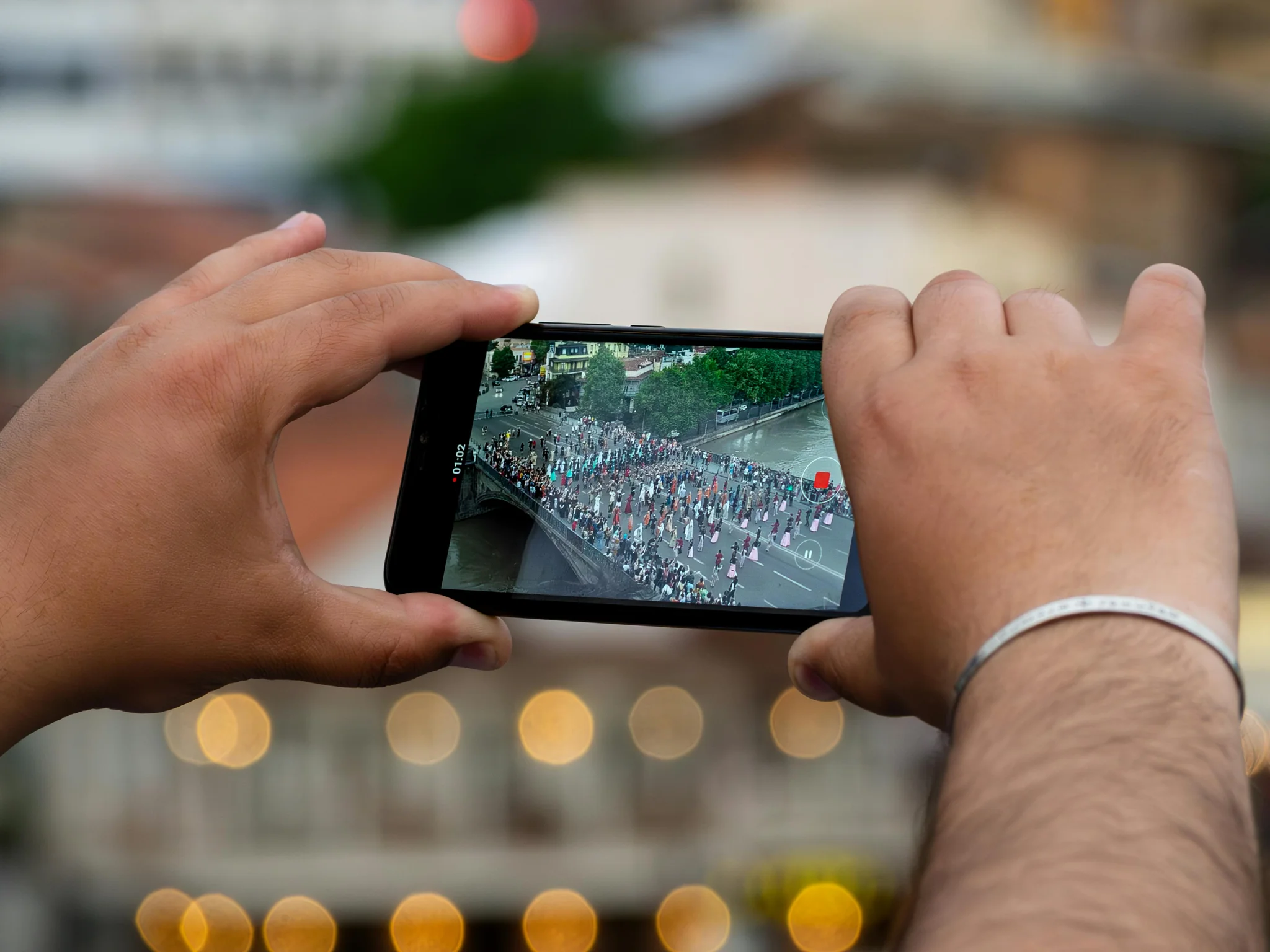 Mobile filming setup