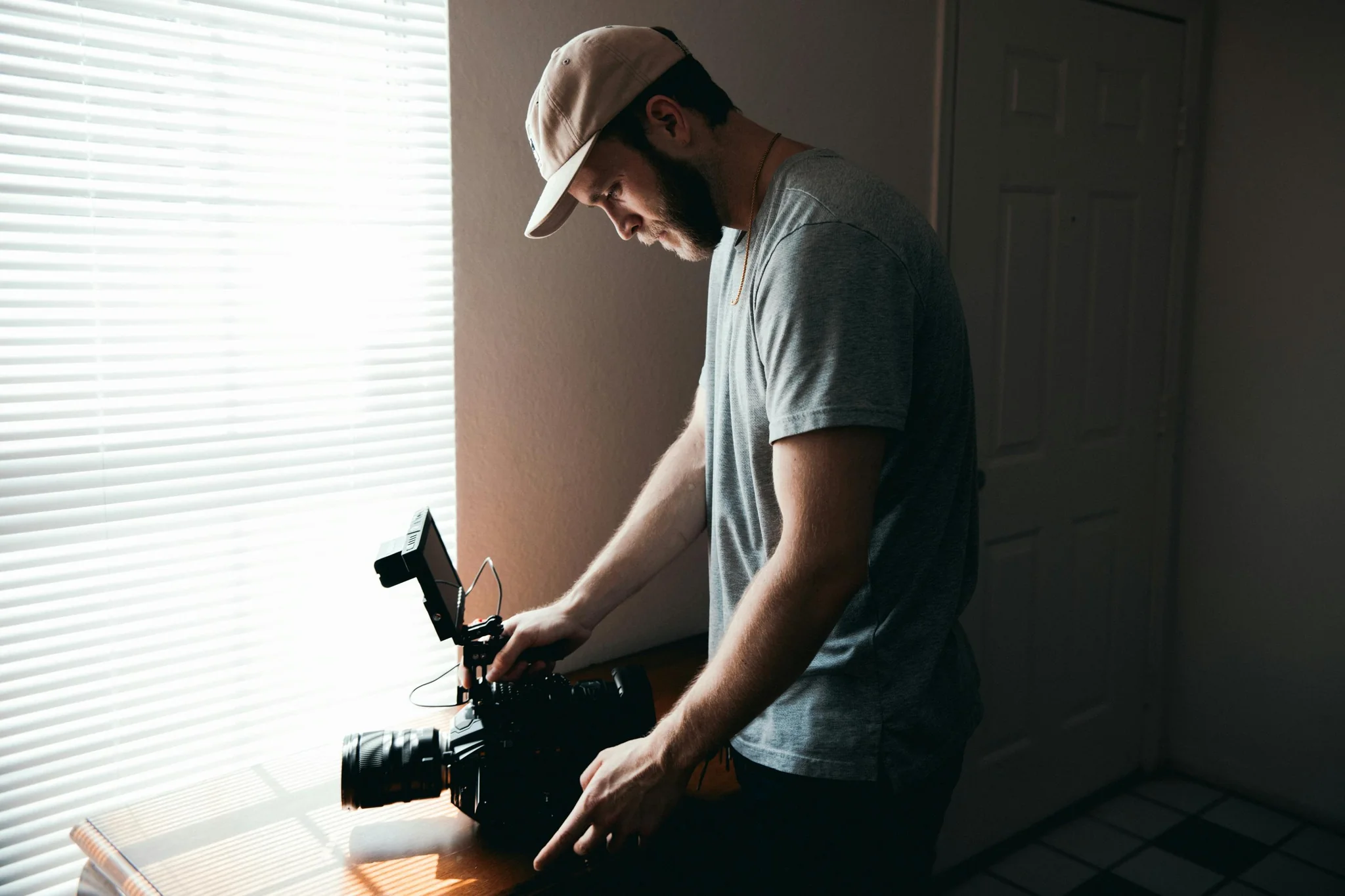 Professional video production setup with camera