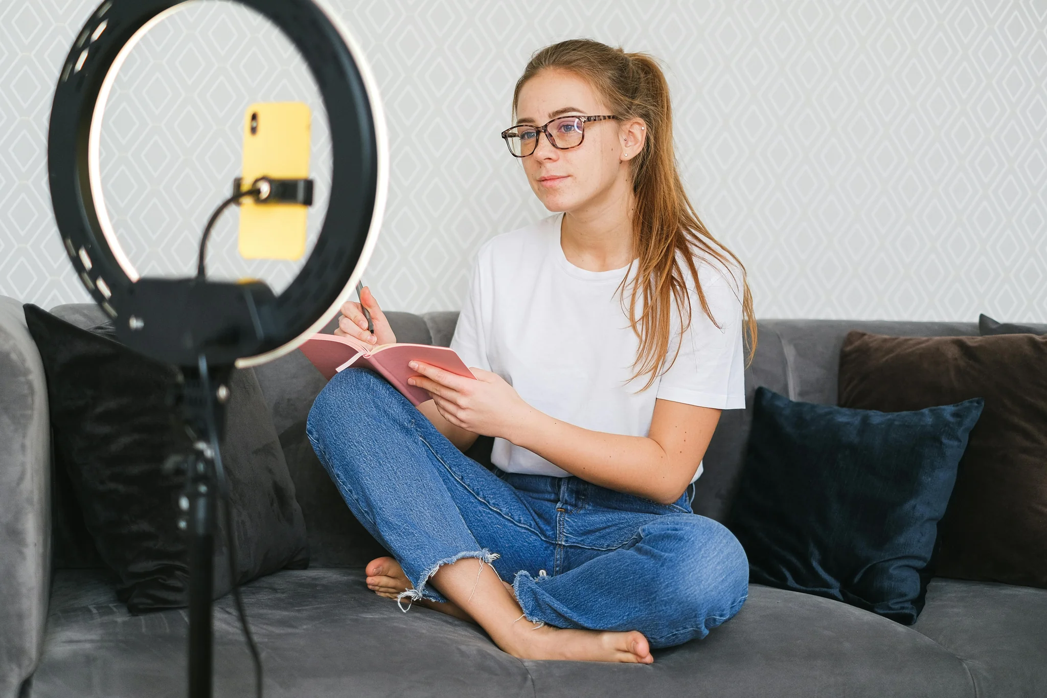 Video editing interface on computer screen